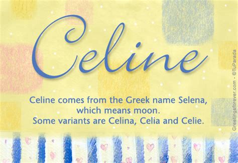 celine meaning in bible verse|meaning of the name celine.